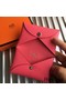 Hermes Calvi Card Holder In Rose Azalee Epsom Leather Replica