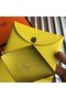 Hermes Calvi Card Holder In Yellow Epsom Leather Replica