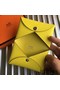 Hermes Calvi Card Holder In Yellow Epsom Leather Replica
