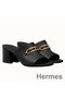 Hermes Camilla Mules 60MM In Black Calfskin Replica