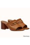 Hermes Camilla Mules 60MM In Brown Calfskin Replica