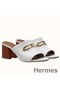 Hermes Camilla Mules 60MM In White Calfskin Replica