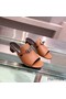 Hermes Candy 40mm Sandals In Brown Calfskin Replica