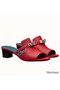 Hermes Candy 40mm Sandals In Red Calfskin Replica