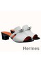 Hermes Candy 40mm Sandals In White Calfskin Replica