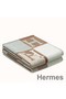 Hermes Caramel Echecs Et Trames Blanket Replica