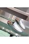 Hermes Catena Mules In Silver Metallic Calfskin Replica