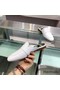 Hermes Catena Mules In White Calfskin Replica