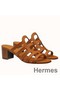 Hermes Celena Sandals 50mm In Brown Calfskin Replica