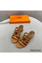 Hermes Celena Sandals 50mm In Brown Calfskin Replica