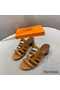 Hermes Celena Sandals 50mm In Brown Calfskin Replica