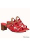 Hermes Celena Sandals 50mm In Red/Brown Calfskin Replica