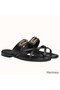 Hermes Claire Sandals In Black Calfskin Replica