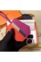 Hermes Clochette Cles Grand Tressage Charm In Orange/Purple Replica
