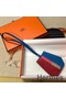Hermes Clochette Cles Grand Tressage Charm In Ruby/Blue Replica