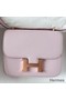 Hermes Constance 1-18 Mirror Bag In Mauve Pale Chevre Mysore Leather Replica