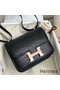 Hermes Constance 18 Handmade Bag In Black Alligator Crocodile Skin Replica