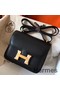 Hermes Constance 18 Handmade Bag In Black Epsom Leather Replica