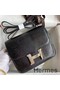 Hermes Constance 18 Handmade Bag In Black Lizard Leather Replica