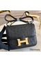 Hermes Constance 18 Handmade Bag In Black Ostrich Leather Replica