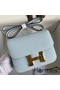 Hermes Constance 18 Handmade Bag In Blue Brume Epsom Calfskin Replica