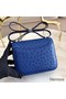Hermes Constance 18 Handmade Bag In Blue Ostrich Leather Replica