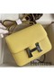 Hermes Constance 18 Handmade Bag In Jaune Poussin Epsom Calfskin Replica