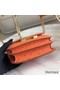 Hermes Constance 18 Handmade Bag In Orange Ostrich Leather Replica