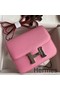 Hermes Constance 18 Handmade Bag In Pink Epsom Calfskin Replica