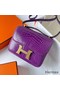 Hermes Constance 18 Handmade Bag In Purple Shiny Alligator Leather Replica