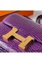 Hermes Constance 18 Handmade Bag In Purple Shiny Alligator Leather Replica