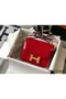 Hermes Constance 18 Handmade Bag In Red Embossed Crocodile Replica