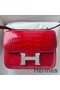 Hermes Constance 18 Handmade Bag In Red Shiny Alligator Leather Replica