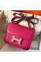 Hermes Constance 18 Handmade Bag In Rose Red Epsom Leather Replica