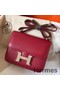 Hermes Constance 18 Handmade Bag In Ruby Epsom Leather Replica