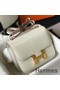 Hermes Constance 18 Handmade Bag In White Embossed Crocodile Replica