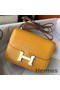 Hermes Constance 18 Handmade Bag In Yellow Embossed Crocodile Replica