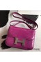 Hermes Constance 24 Bag In Rose Scheherazade Niloticus Crocodile Replica