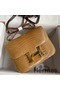 Hermes Constance 24 Handmade Bag In Beige Shiny Alligator Leather Replica