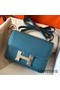 Hermes Constance 24 Handmade Bag In Blue Jean Epsom Leather Replica