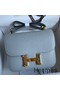 Hermes Constance 24 Handmade Bag In Blue Lin Epsom Calfskin Replica