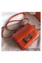 Hermes Constance 24 Handmade Bag In Orange Niloticus Crocodile Replica