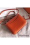 Hermes Constance 24 Handmade Bag In Orange Niloticus Crocodile Replica