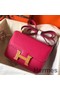Hermes Constance 24 Handmade Bag In Rose Red Epsom Leather Replica
