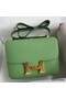Hermes Constance 24 Handmade Bag In Vert Criquet Epsom Calfskin Replica