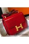 Hermes Constance 24cm Bag In Red Embossed Crocodile Replica
