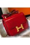 Hermes Constance 24cm Bag In Red Embossed Crocodile Replica
