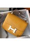 Hermes Constance 24cm Bag In Yellow Embossed Crocodile Replica