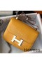Hermes Constance 24cm Bag In Yellow Embossed Crocodile Replica