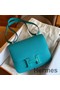 Hermes Constance Enamel 18 Handmade Bag In Blue Paon Epsom Calfskin Replica